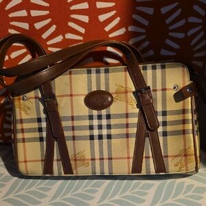 Plaid Brown and Cream Tote Bag